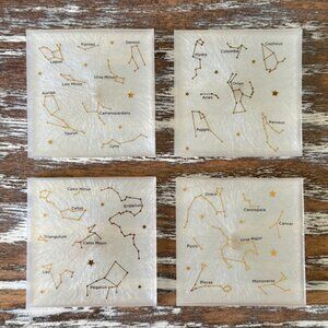 Stars Galaxy Resin Drink Coasters Set of 4 House Housewarming Gift Kitchen Table